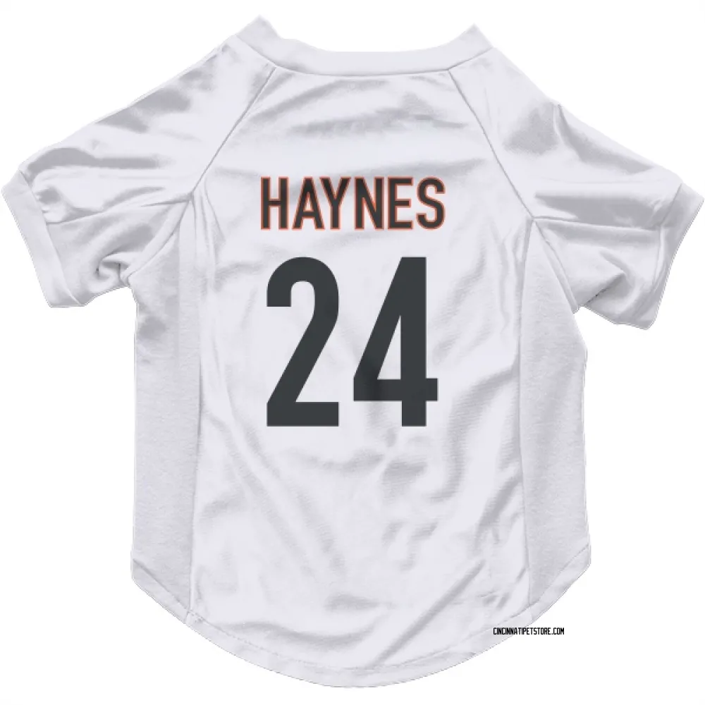 Cincinnati Bengals Jamal Haynes White Pet Jersey for Dog & Cat