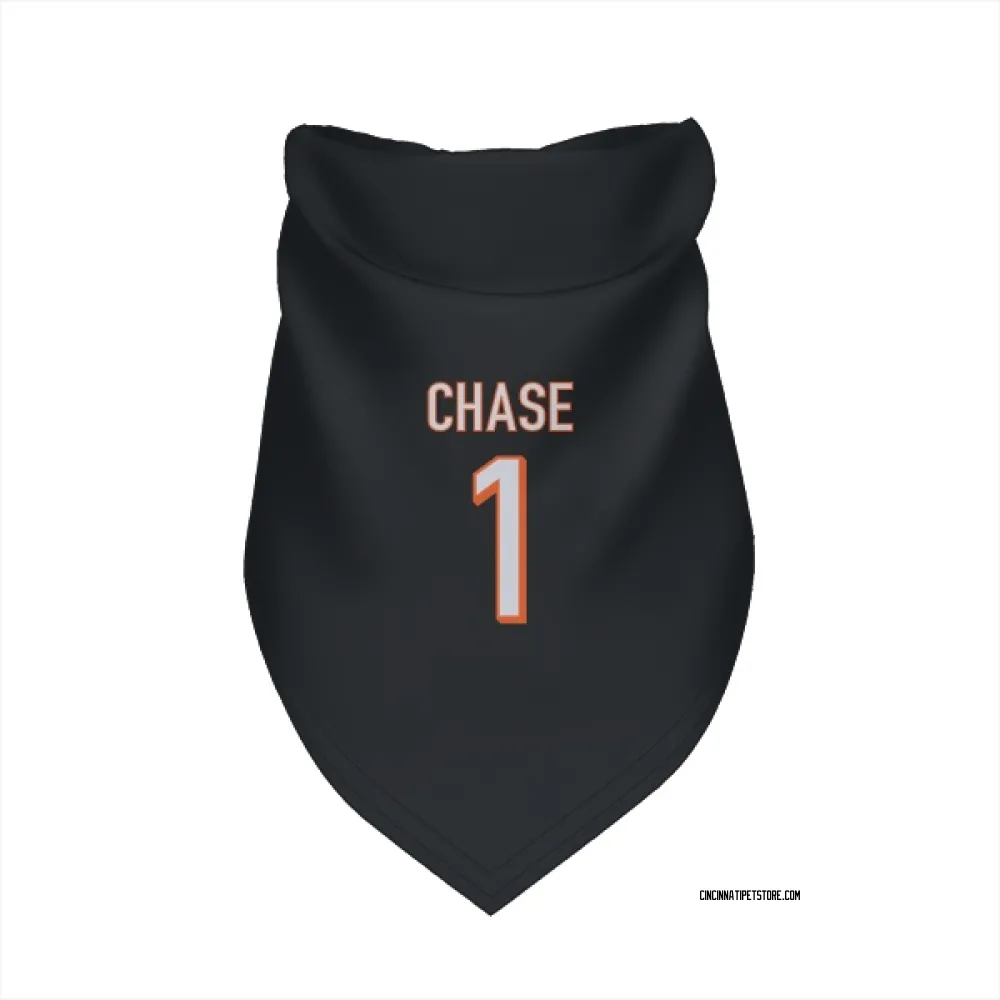 Cincinnati Bengals Ja'Marr Chase Black Pet Bandana for Dog & Cat