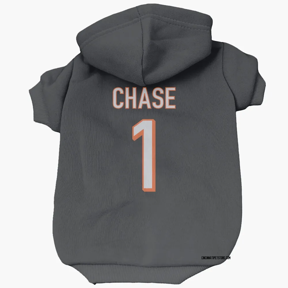 Cincinnati Bengals Ja'Marr Chase Black Pet Hoodie for Dog & Cat