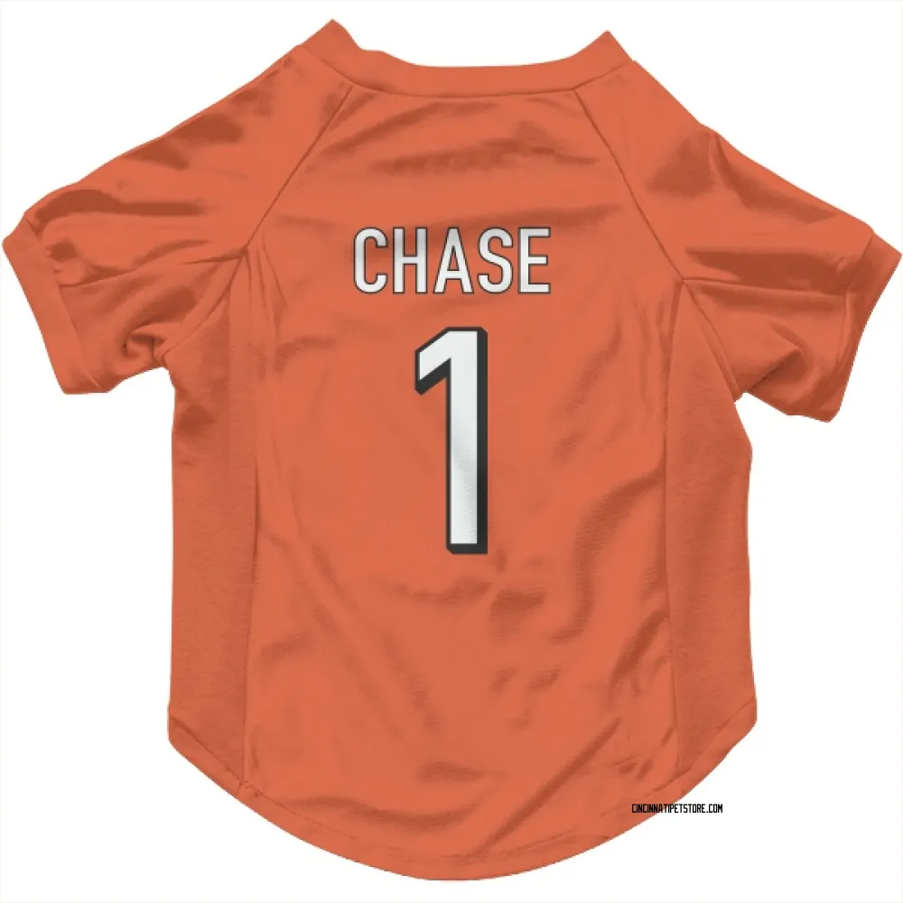 Cincinnati Bengals Ja'Marr Chase Orange Pet Jersey for Dog & Cat