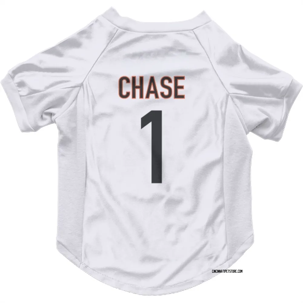 Cincinnati Bengals Ja'Marr Chase White Pet Jersey for Dog & Cat