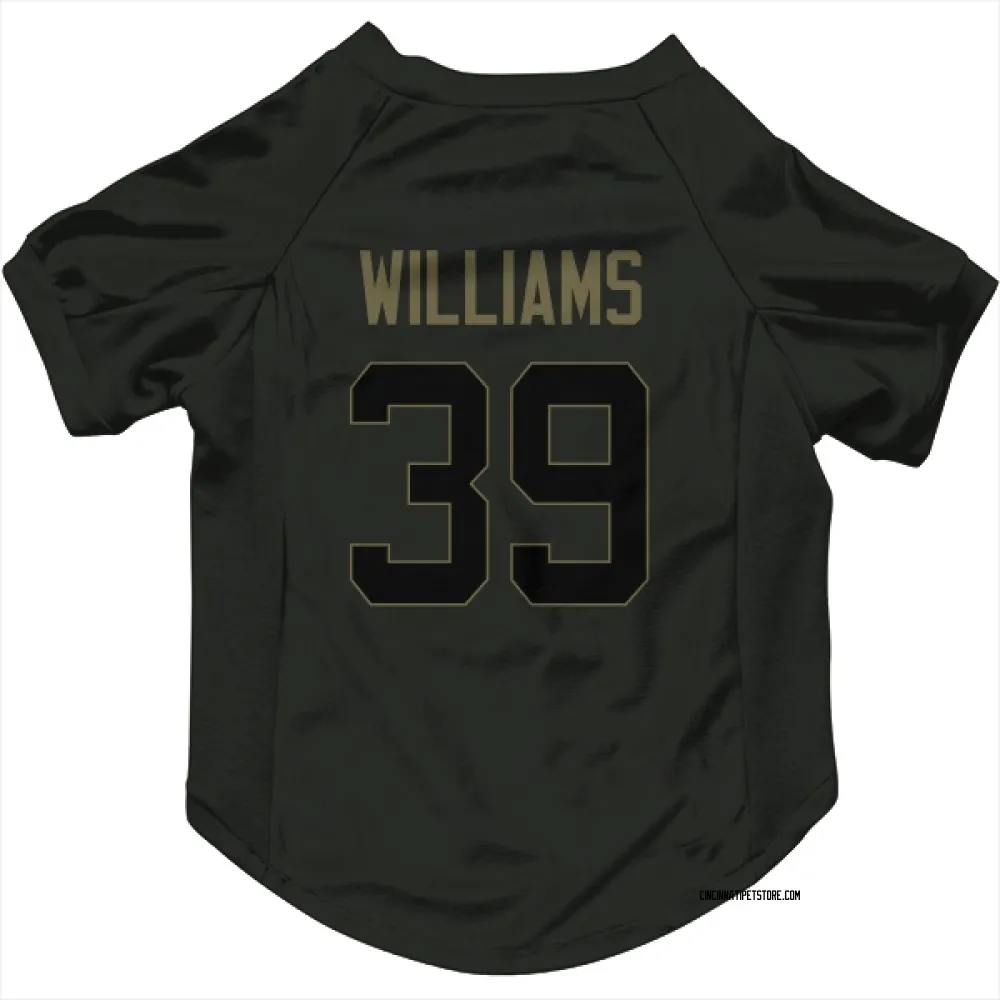 Cincinnati Bengals Jarveon Williams Black Service Pet Jersey for Dog & Cat