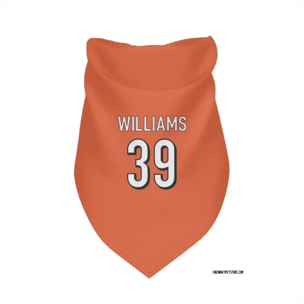 Cincinnati Bengals Jarveon Williams Orange Pet Bandana for Dog & Cat