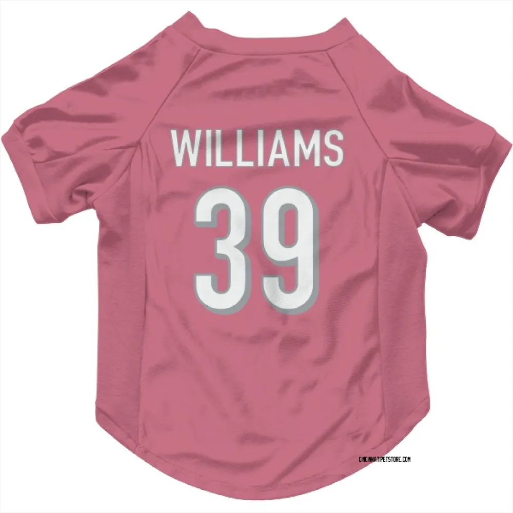 Cincinnati Bengals Jarveon Williams Pink Pet Jersey for Dog & Cat