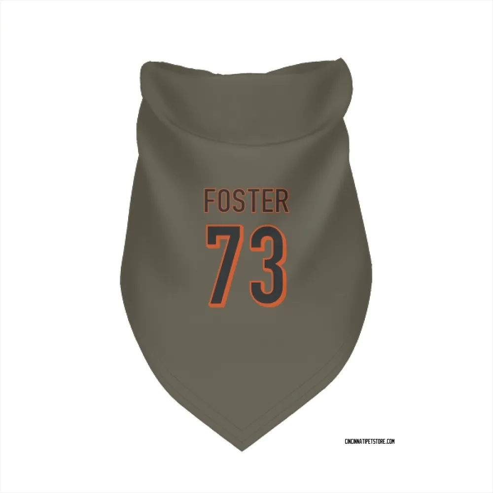 Cincinnati Bengals Javon Foster Olive Pet Bandana for Dog & Cat