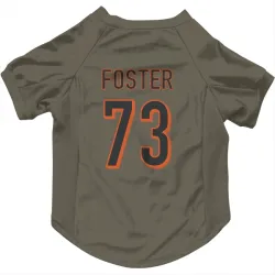 Cincinnati Bengals Javon Foster Olive Pet Jersey for Dog & Cat