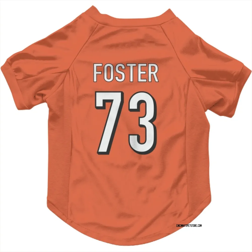 Cincinnati Bengals Javon Foster Orange Pet Jersey for Dog & Cat