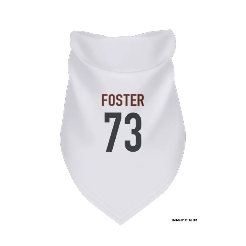 Cincinnati Bengals Javon Foster White Pet Bandana for Dog & Cat