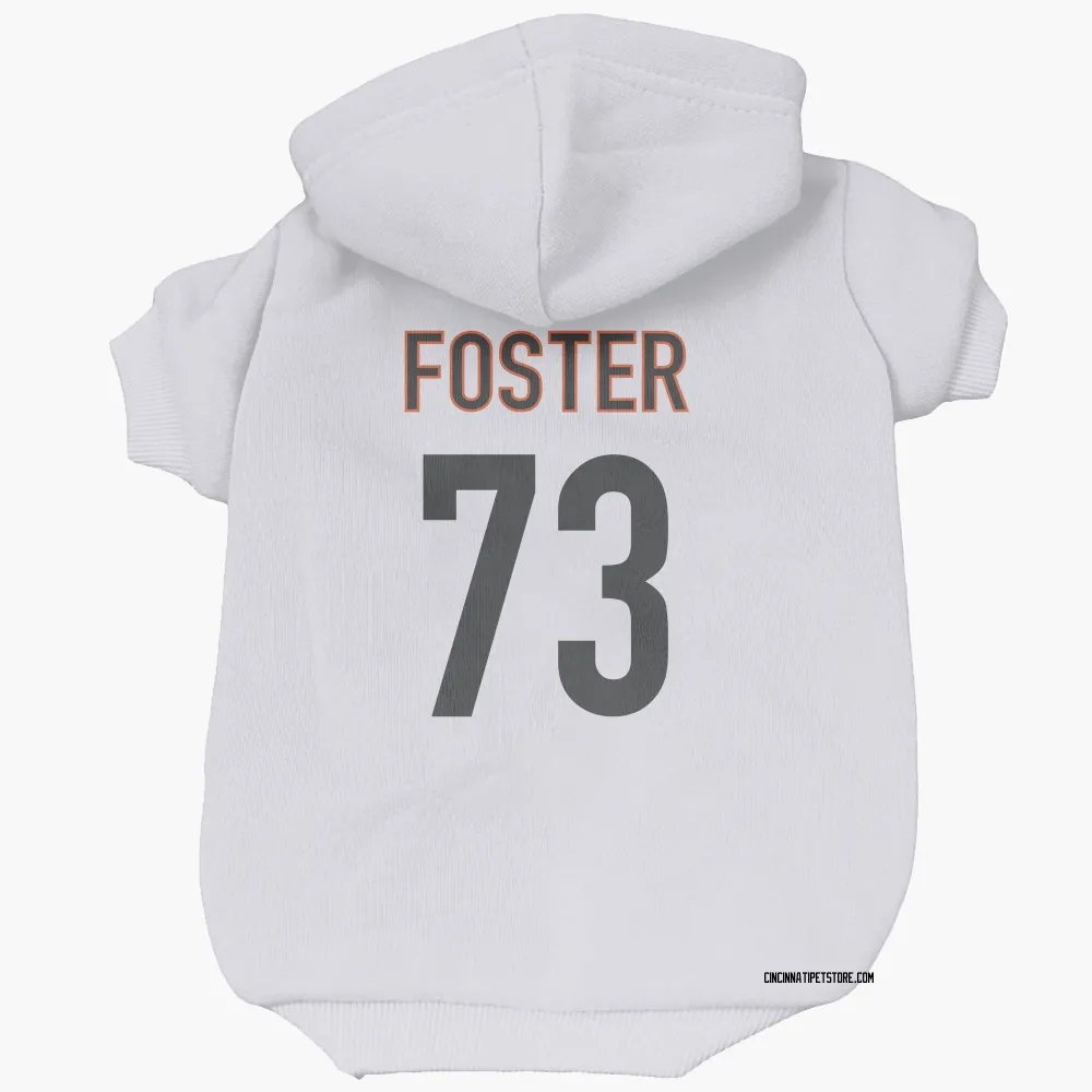 Cincinnati Bengals Javon Foster White Pet Hoodie for Dog & Cat