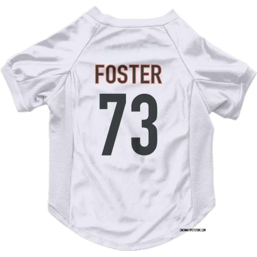 Cincinnati Bengals Javon Foster White Pet Jersey for Dog & Cat