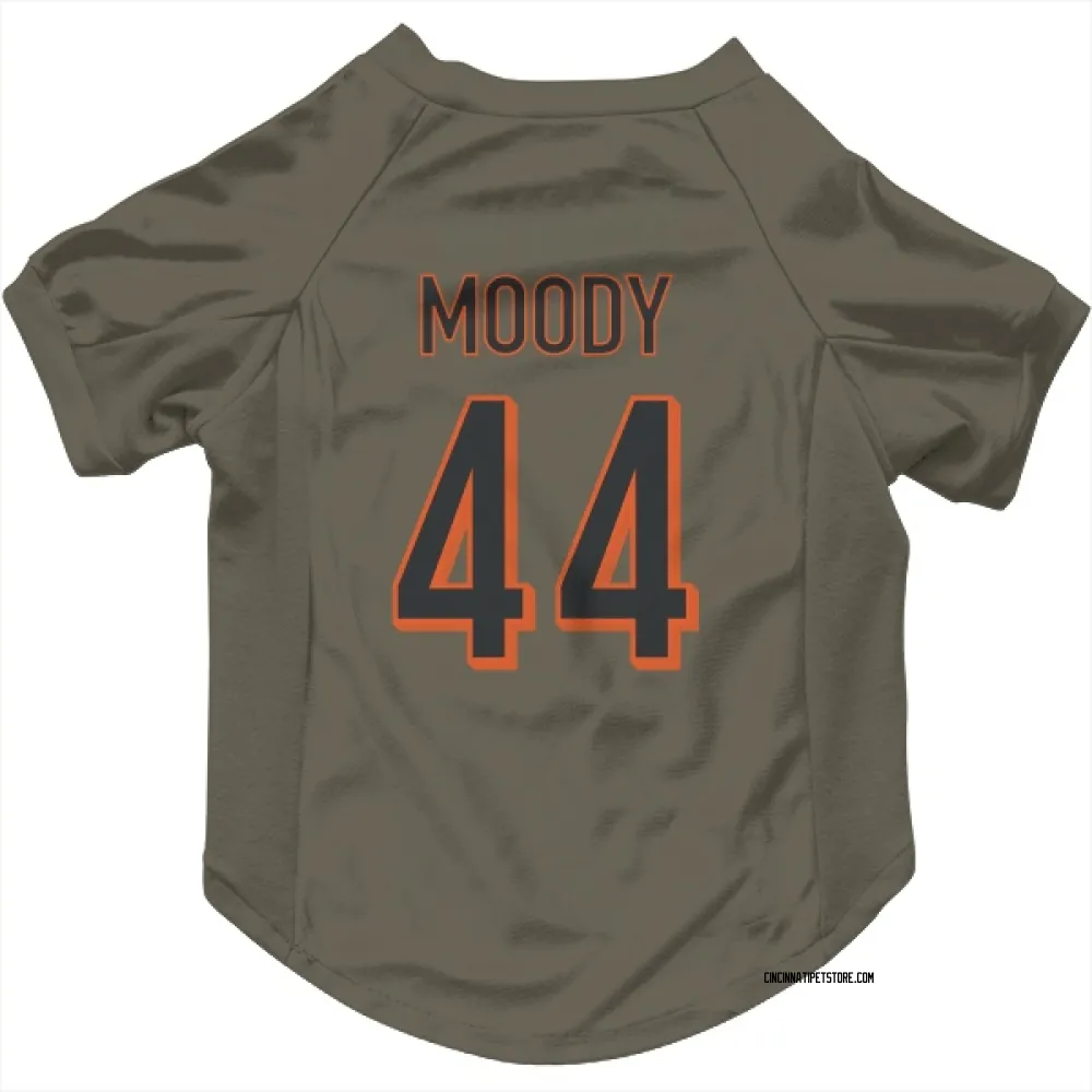 Cincinnati Bengals Jaylen Moody Olive Pet Jersey for Dog & Cat