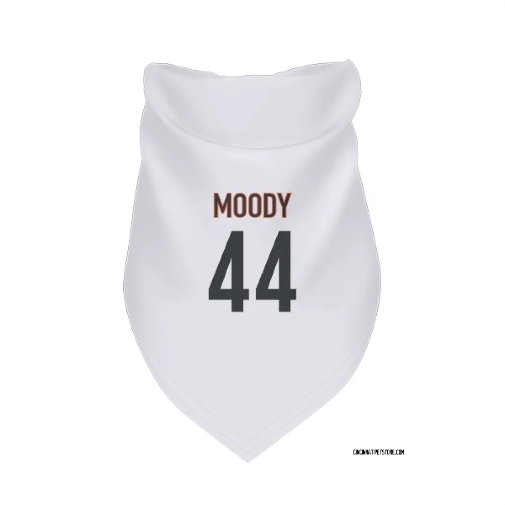 Cincinnati Bengals Jaylen Moody White Pet Bandana for Dog & Cat