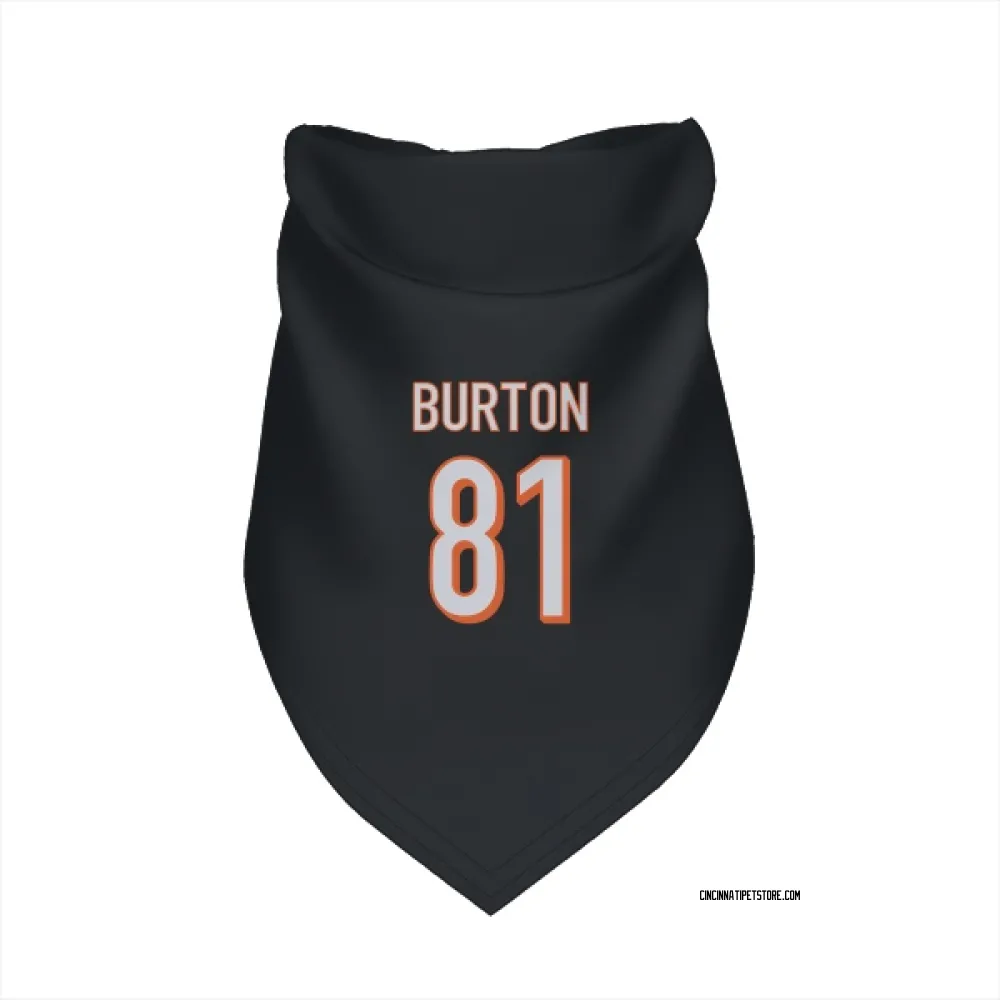 Cincinnati Bengals Jermaine Burton Black Pet Bandana for Dog & Cat