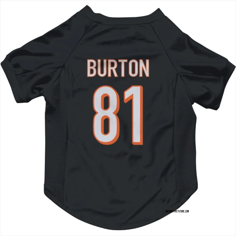 Cincinnati Bengals Jermaine Burton Black Pet Jersey for Dog & Cat