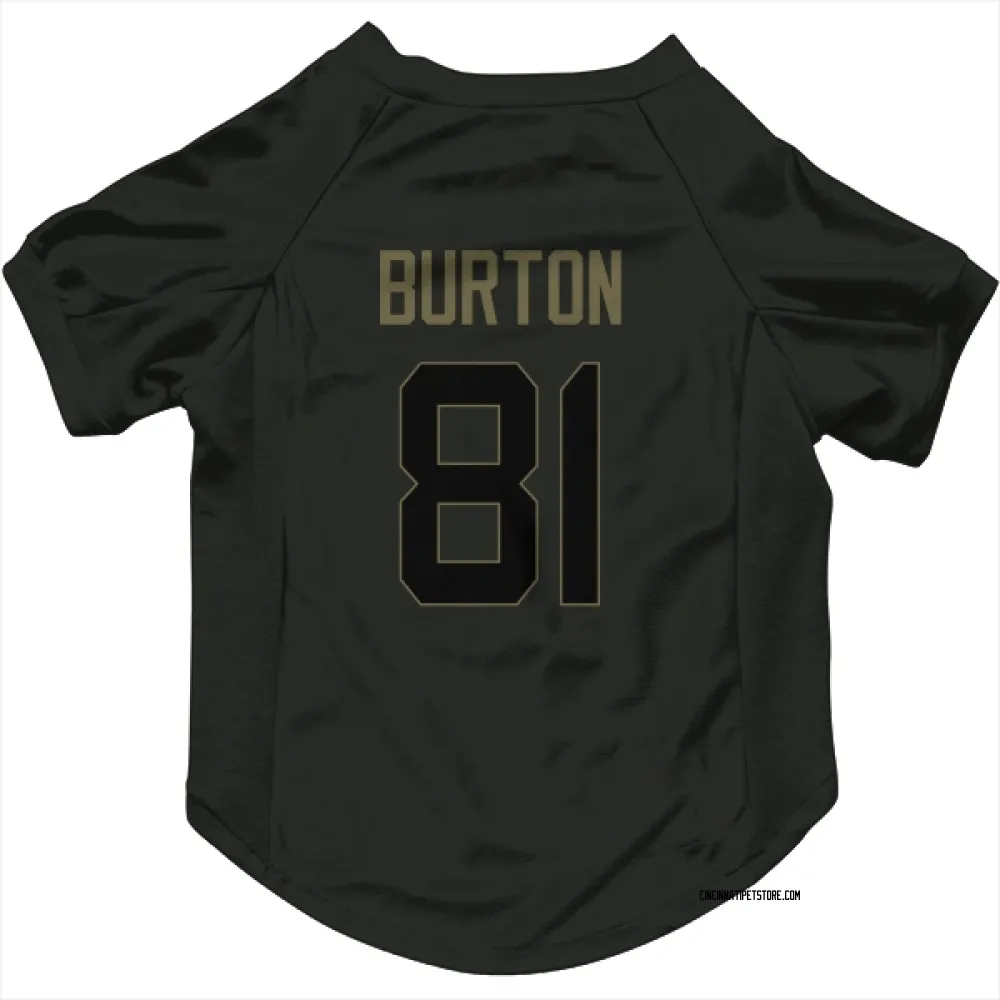 Cincinnati Bengals Jermaine Burton Black Service Pet Jersey for Dog & Cat