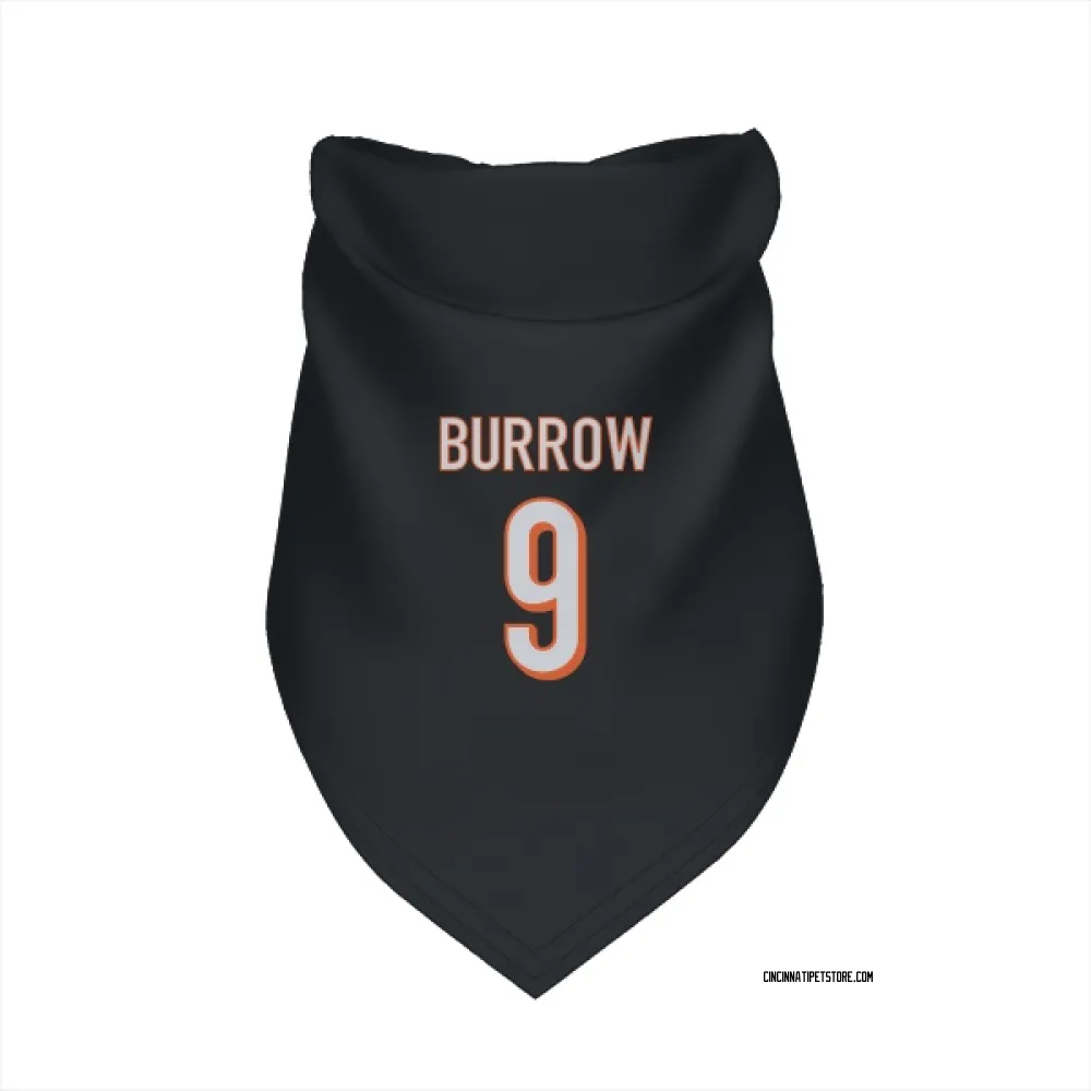 Cincinnati Bengals Joe Burrow Black Pet Bandana for Dog & Cat