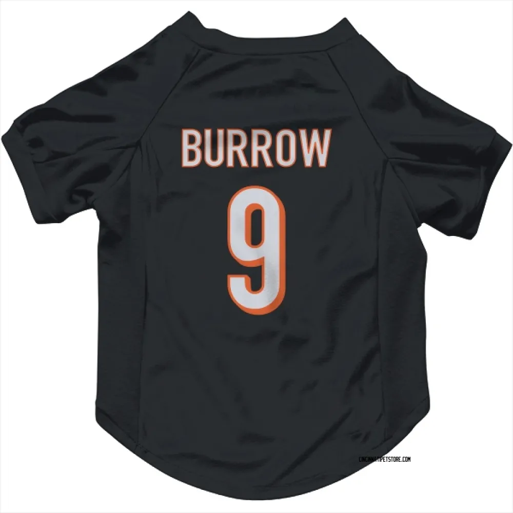Cincinnati Bengals Joe Burrow Black Pet Jersey for Dog & Cat