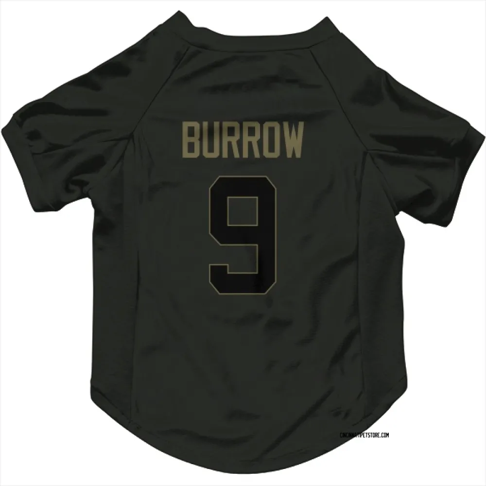Cincinnati Bengals Joe Burrow Black Service Pet Jersey for Dog & Cat