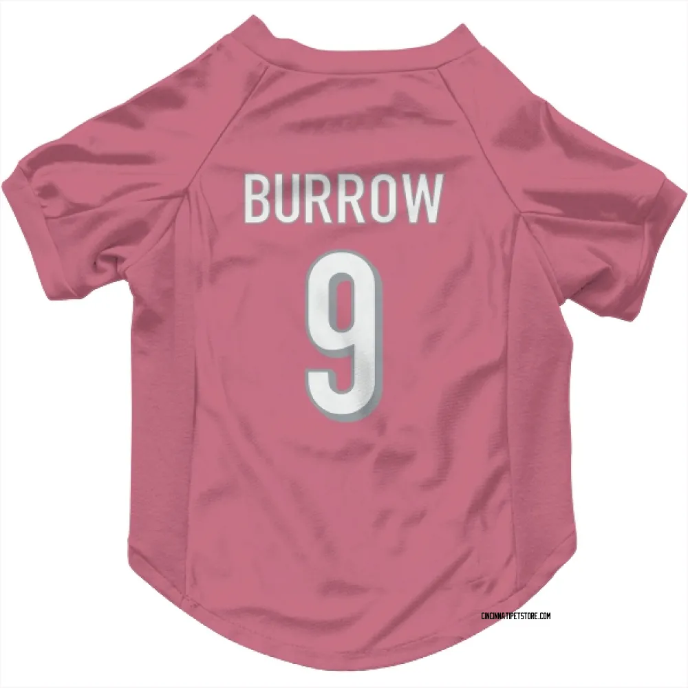 Cincinnati Bengals Joe Burrow Pink Pet Jersey for Dog & Cat