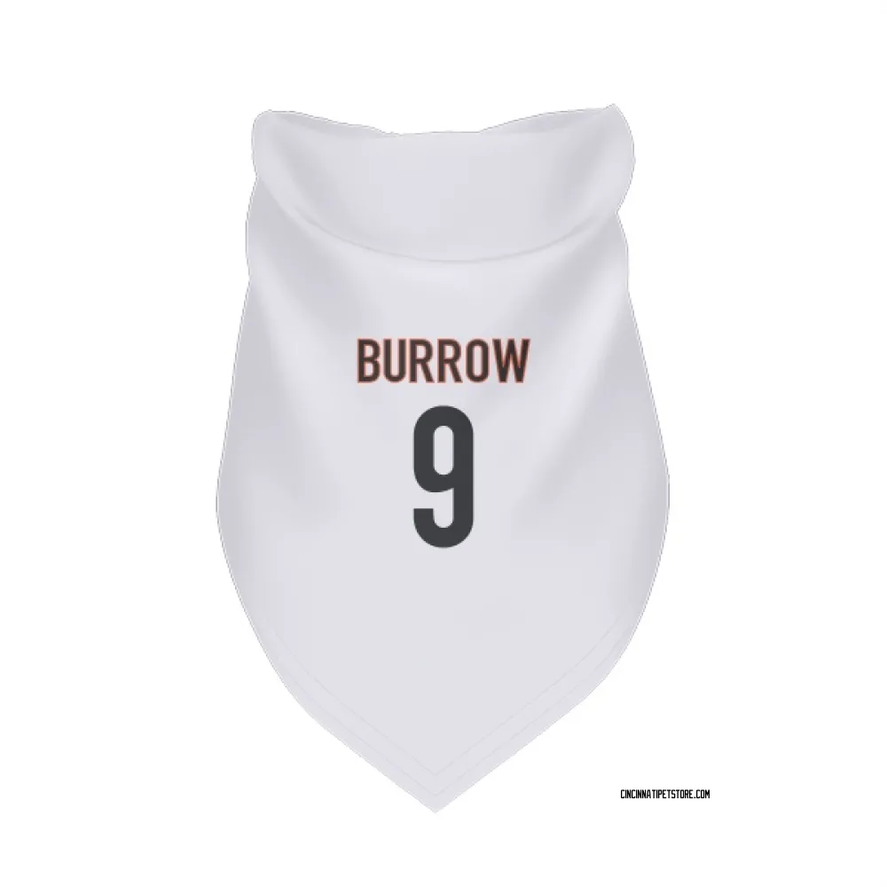 Cincinnati Bengals Joe Burrow White Pet Bandana for Dog & Cat