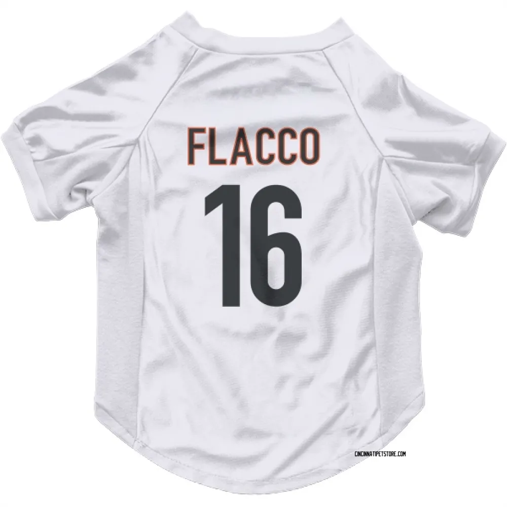 Cincinnati Bengals Joe Flacco White Pet Jersey for Dog & Cat
