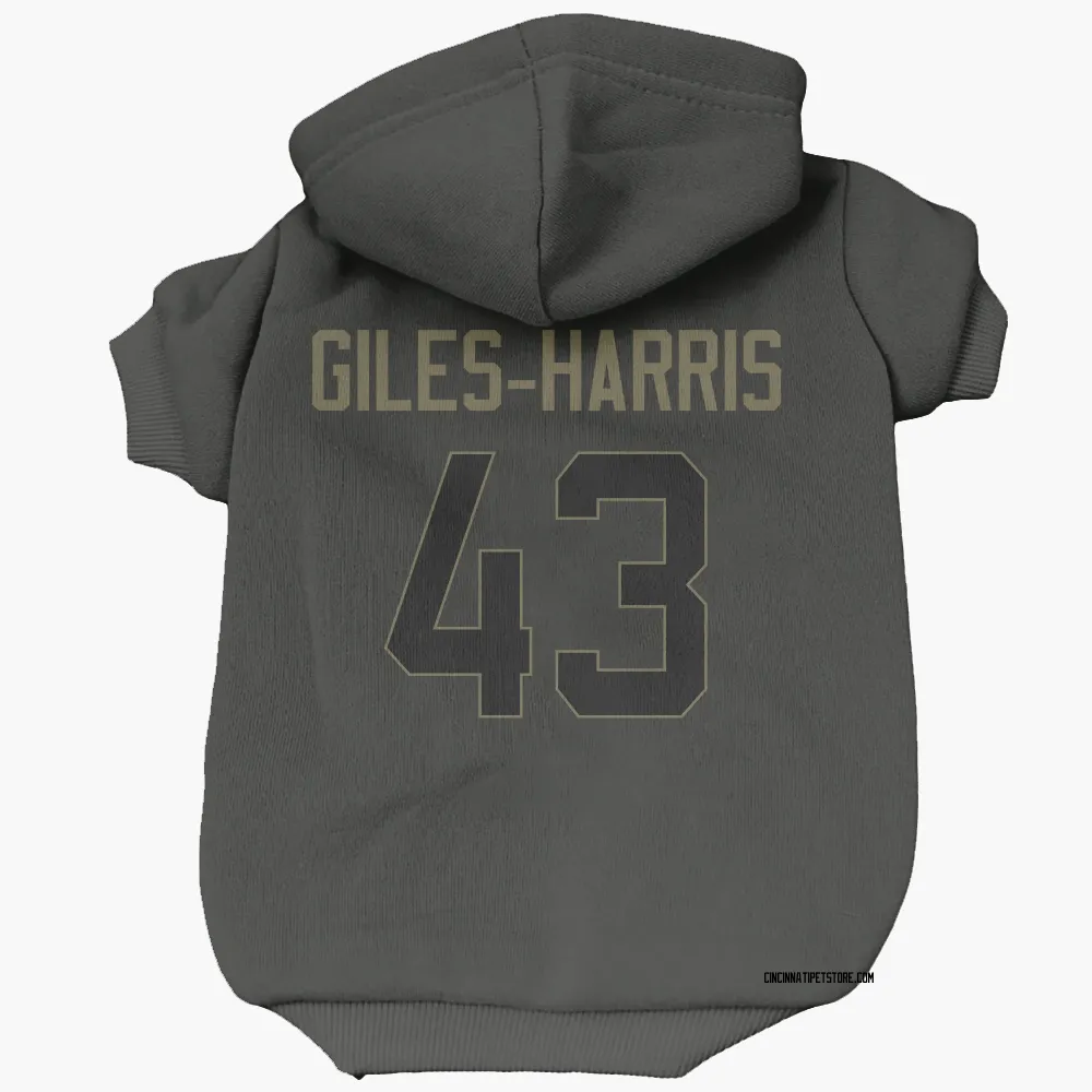 Cincinnati Bengals Joe Giles-Harris Black Service Pet Hoodie for Dog & Cat