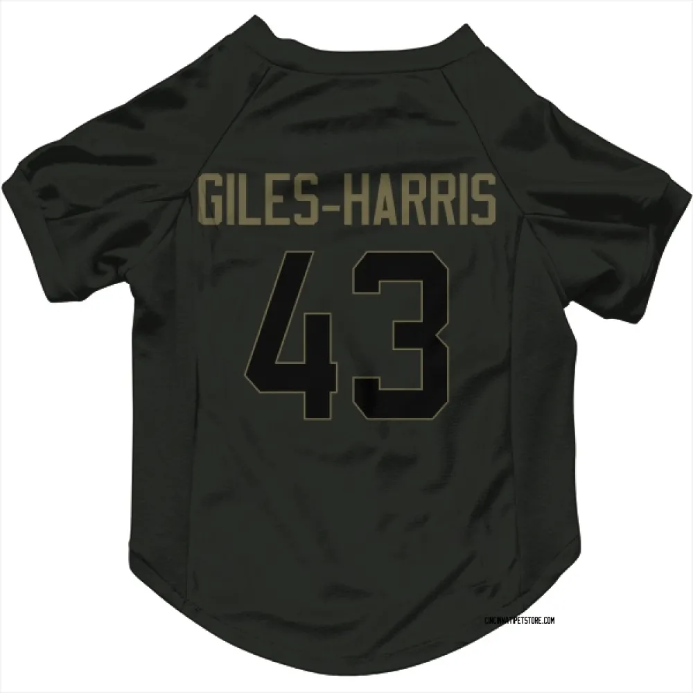 Cincinnati Bengals Joe Giles-Harris Black Service Pet Jersey for Dog & Cat