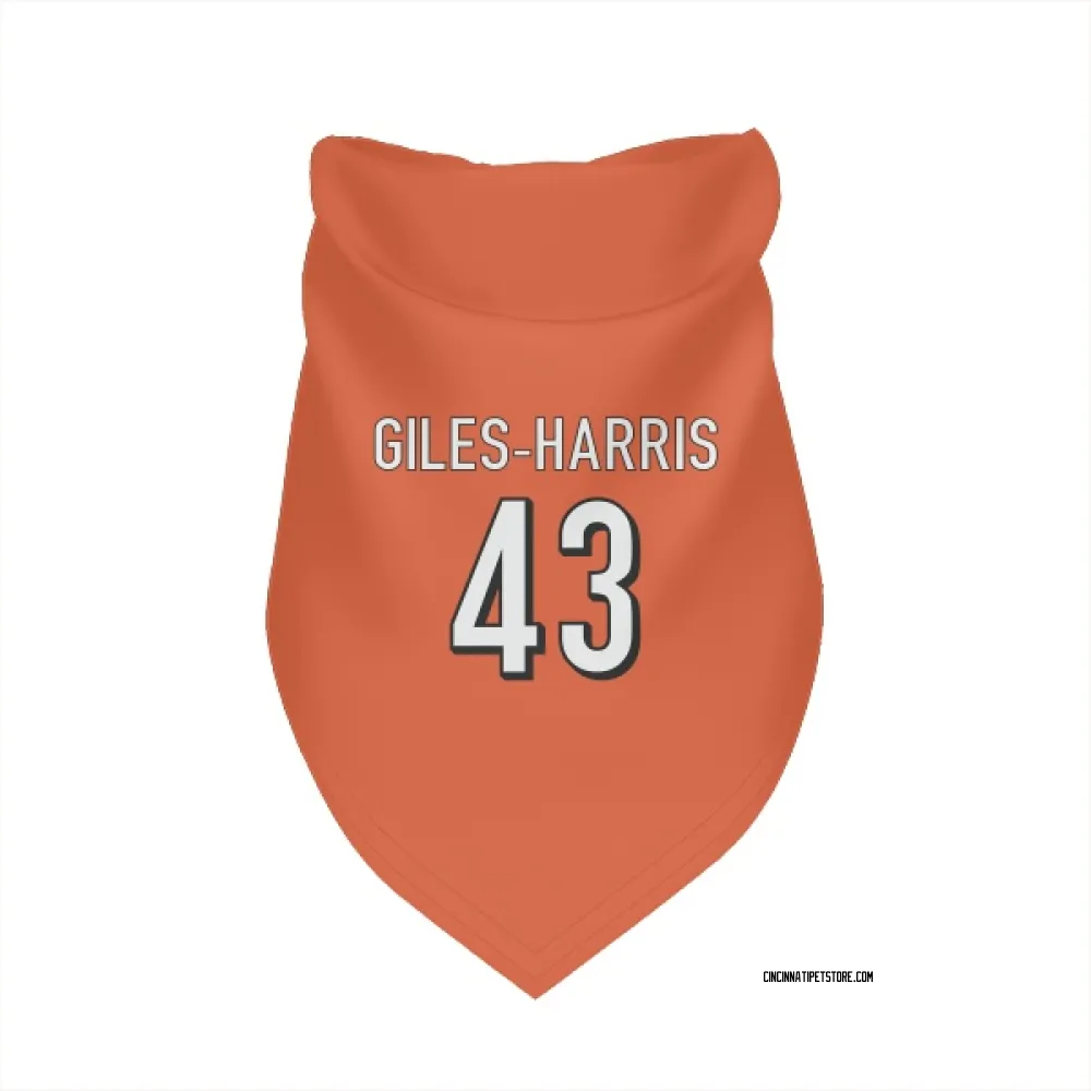 Cincinnati Bengals Joe Giles-Harris Orange Pet Bandana for Dog & Cat