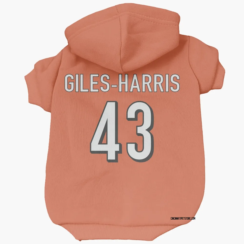 Cincinnati Bengals Joe Giles-Harris Orange Pet Hoodie for Dog & Cat