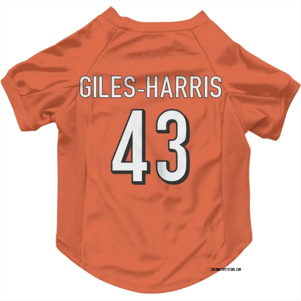 Cincinnati Bengals Joe Giles-Harris Orange Pet Jersey for Dog & Cat