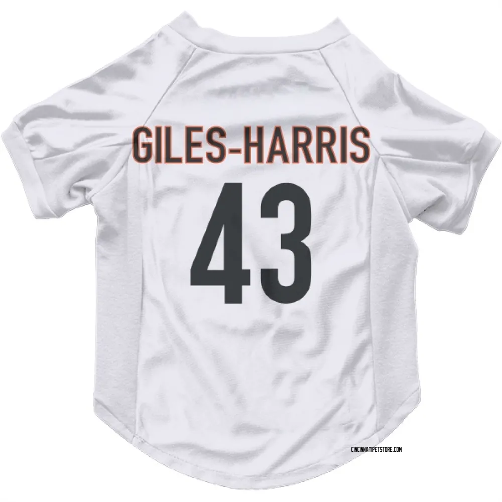 Cincinnati Bengals Joe Giles-Harris White Pet Jersey for Dog & Cat