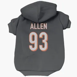 Cincinnati Bengals Jonathan Allen Black Pet Hoodie for Dog & Cat