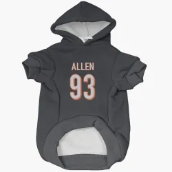 Cincinnati Bengals Jonathan Allen Black Pet Hoodie for Dog & Cat