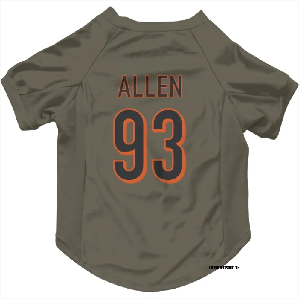 Cincinnati Bengals Jonathan Allen Olive Pet Jersey for Dog & Cat