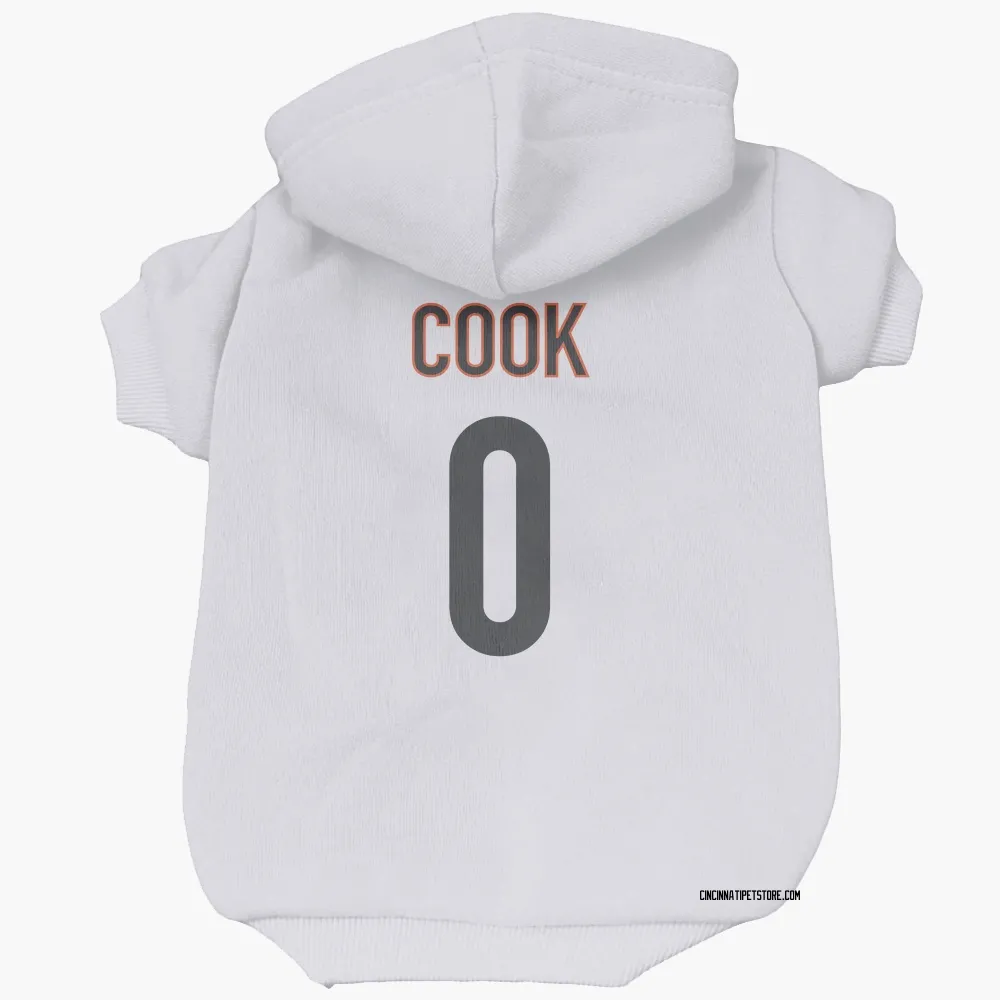 Cincinnati Bengals Jonathan Allen White Pet Hoodie for Dog & Cat
