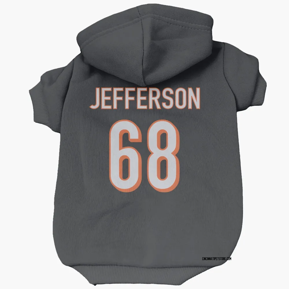 Cincinnati Bengals Jordan Jefferson Black Pet Hoodie for Dog & Cat