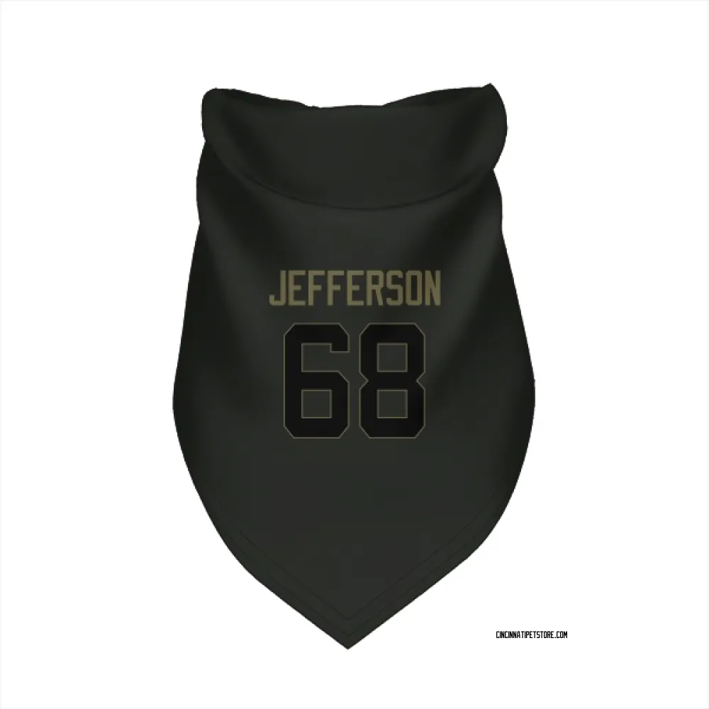 Cincinnati Bengals Jordan Jefferson Black Service Pet Bandana for Dog & Cat