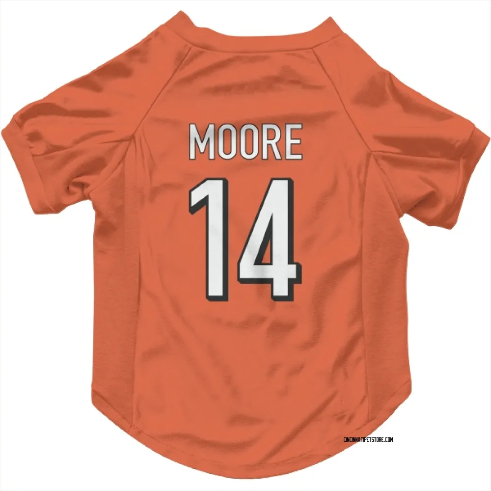 Cincinnati Bengals Jordan Moore Orange Pet Jersey for Dog & Cat