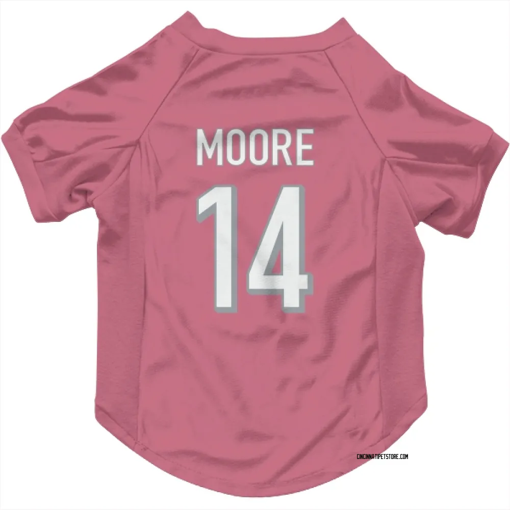 Cincinnati Bengals Jordan Moore Pink Pet Jersey for Dog & Cat