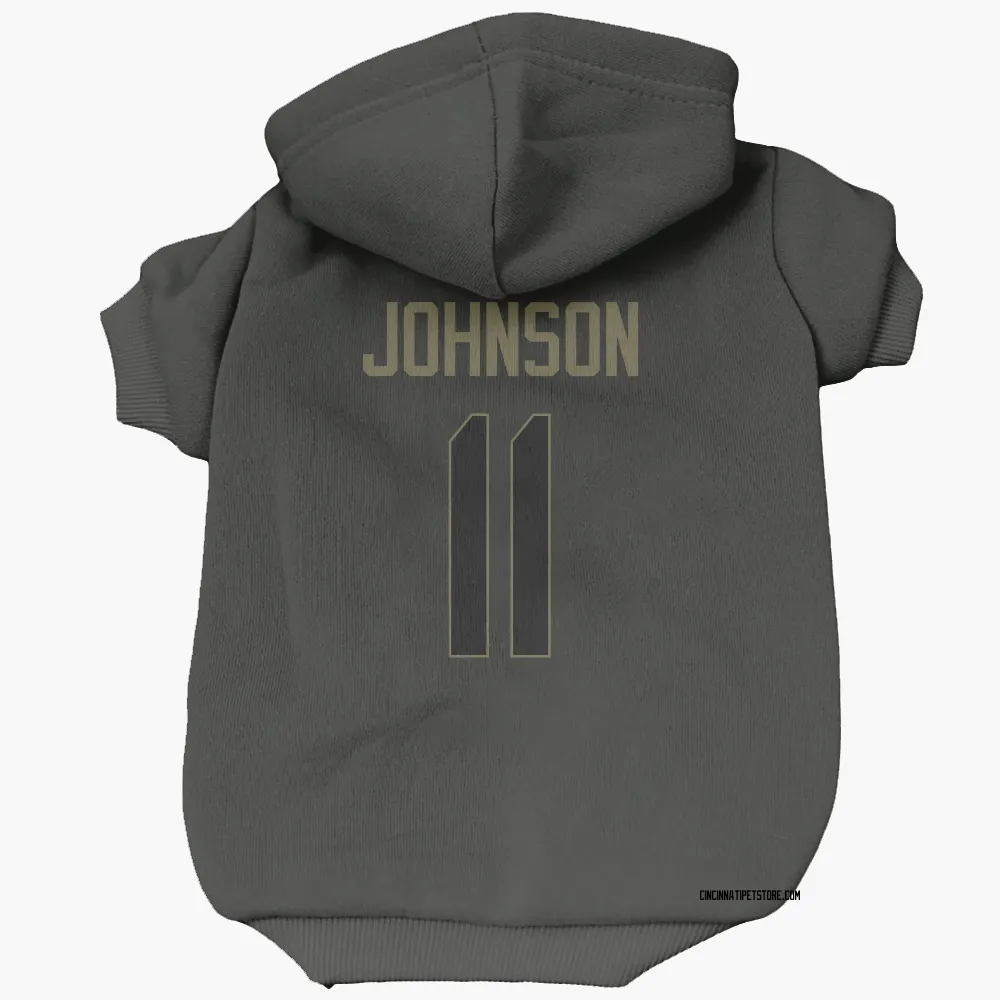 Cincinnati Bengals Josh Johnson Black Service Pet Hoodie for Dog & Cat