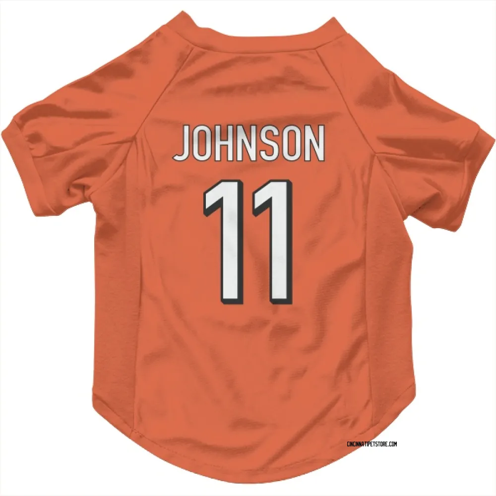 Cincinnati Bengals Josh Johnson Orange Pet Jersey for Dog & Cat