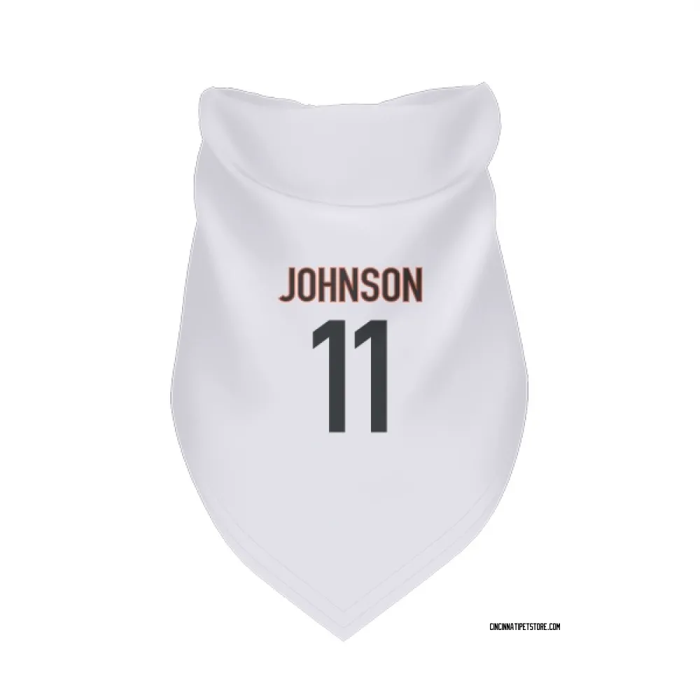 Cincinnati Bengals Josh Johnson White Pet Bandana for Dog & Cat