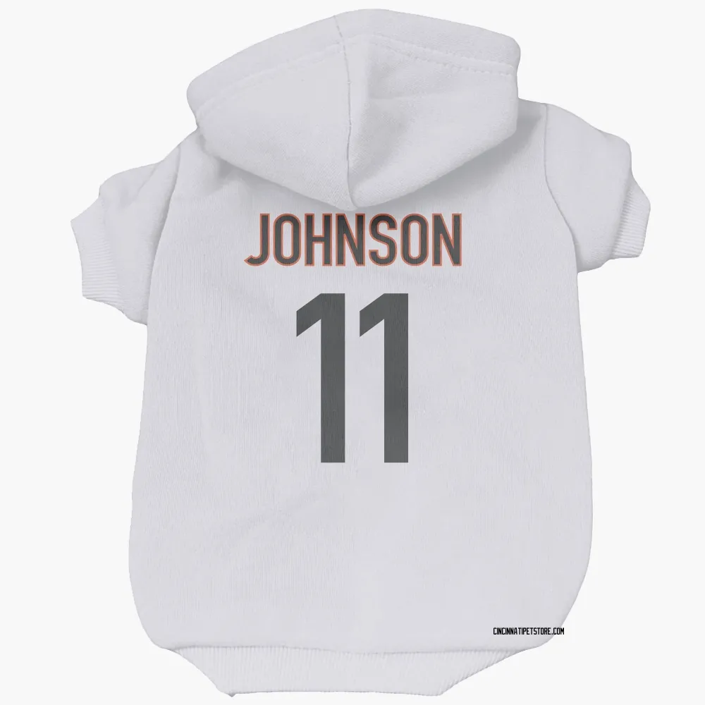 Cincinnati Bengals Josh Johnson White Pet Hoodie for Dog & Cat