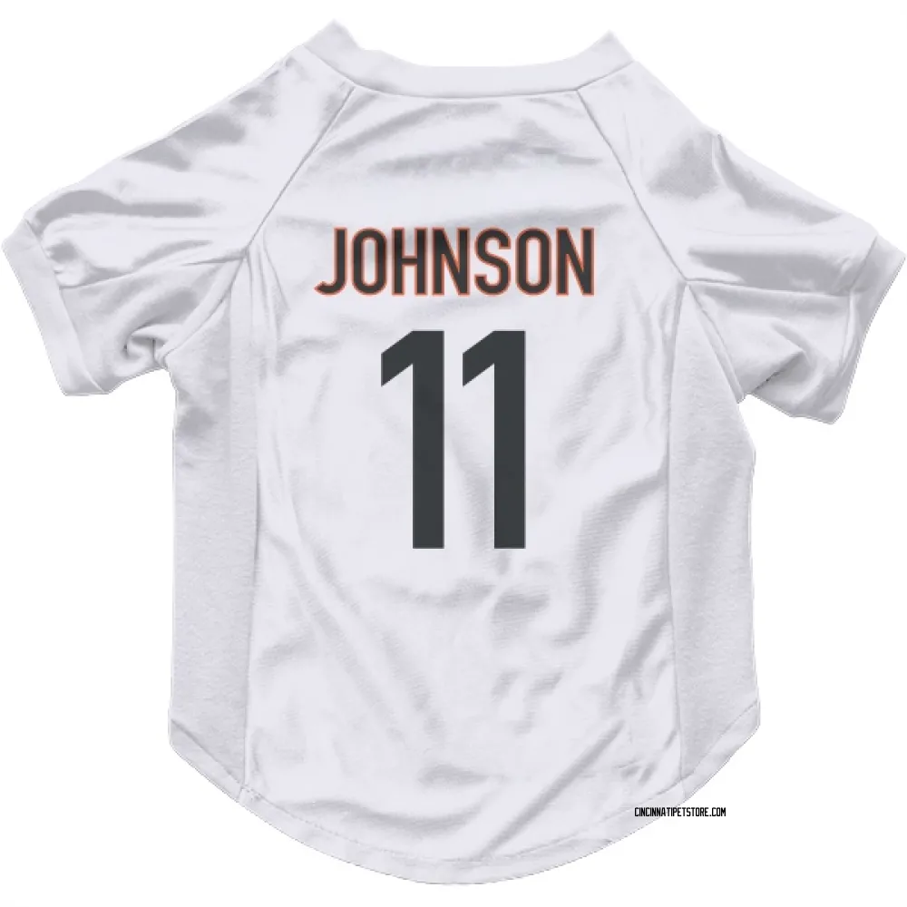 Cincinnati Bengals Josh Johnson White Pet Jersey for Dog & Cat