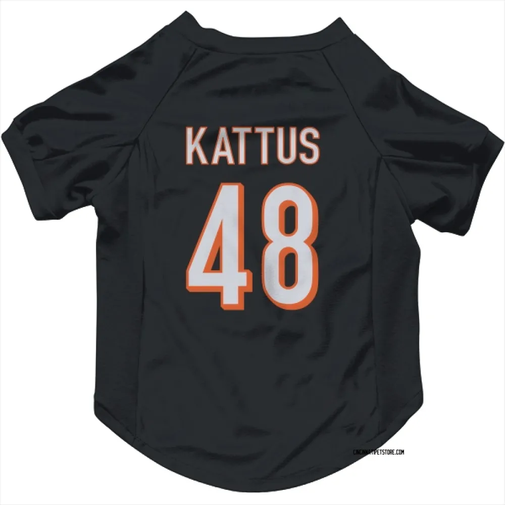 Cincinnati Bengals Josh Kattus Black Pet Jersey for Dog & Cat