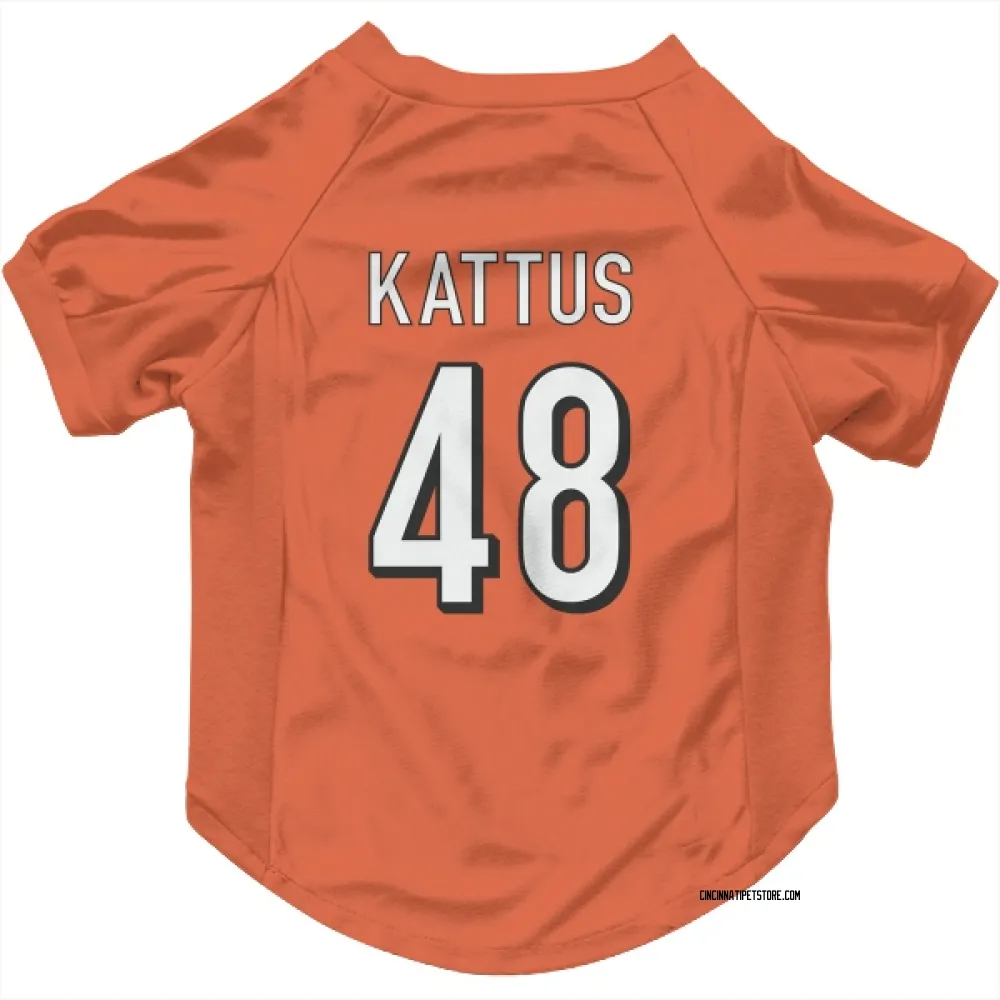 Cincinnati Bengals Josh Kattus Orange Pet Jersey for Dog & Cat