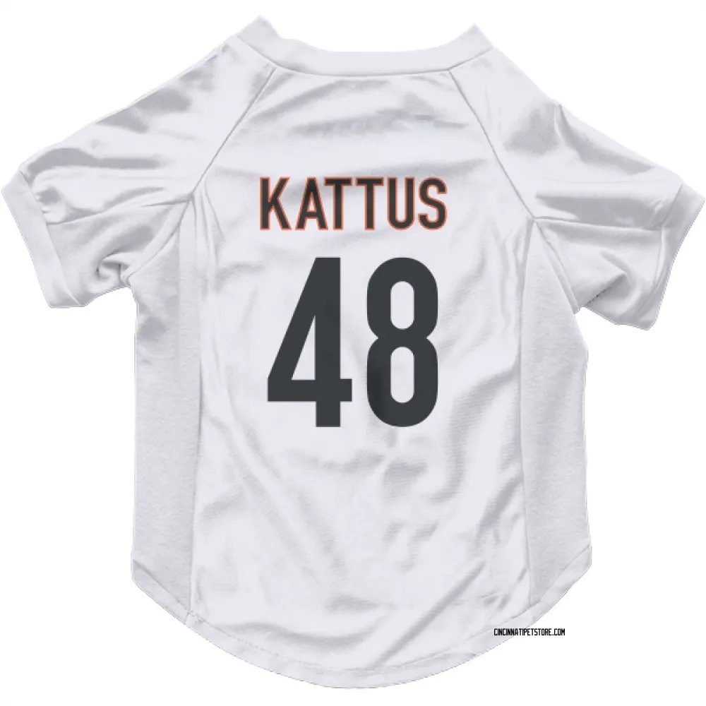 Cincinnati Bengals Josh Kattus White Pet Jersey for Dog & Cat