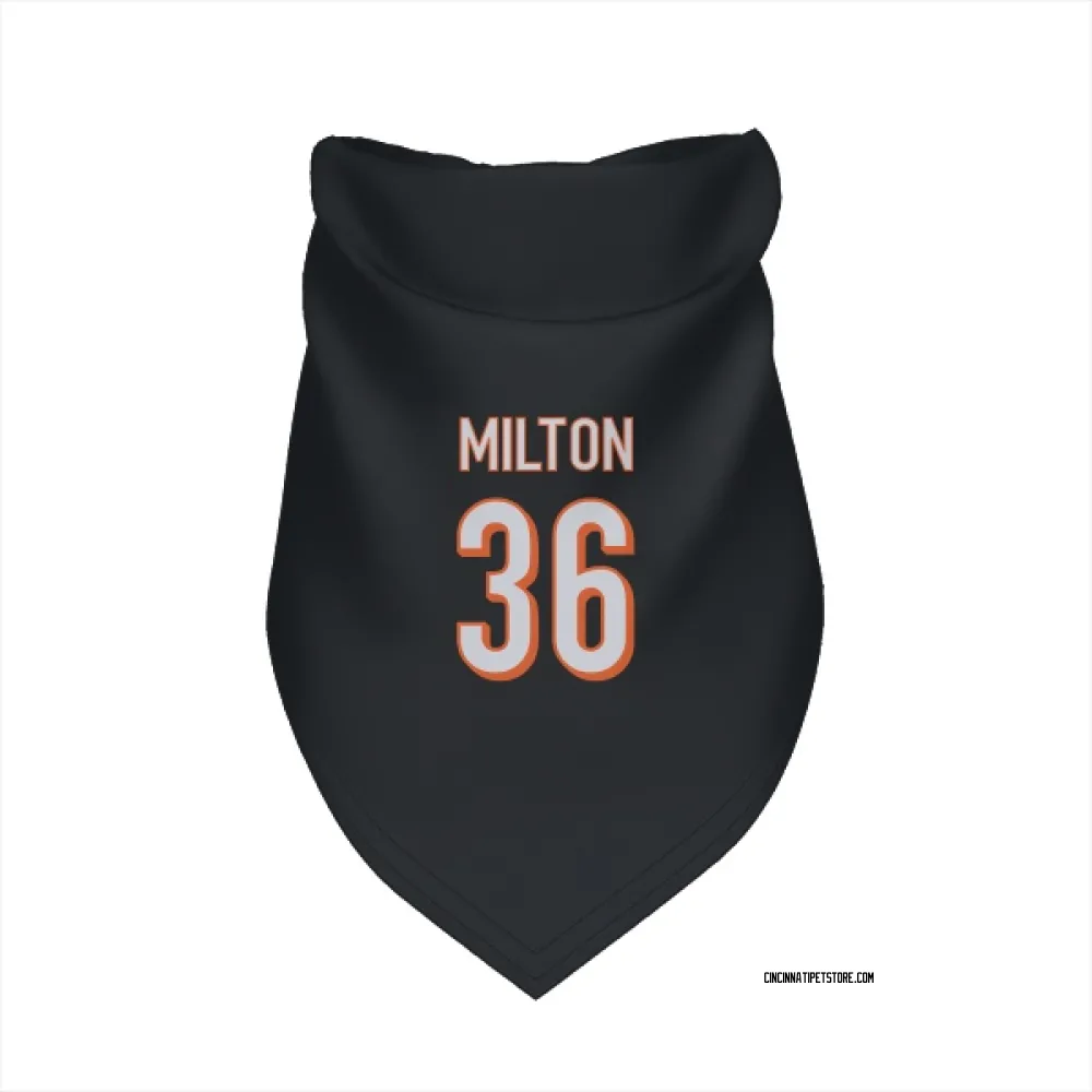Cincinnati Bengals Kendall Milton Black Pet Bandana for Dog & Cat