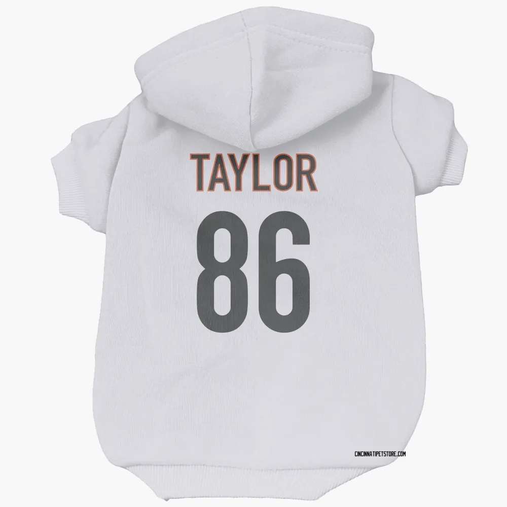 Cincinnati Bengals Kole Taylor White Pet Hoodie for Dog & Cat