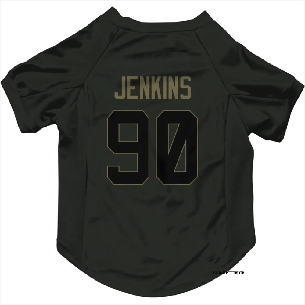 Cincinnati Bengals Kris Jenkins Jr. Black Service Pet Jersey for Dog & Cat